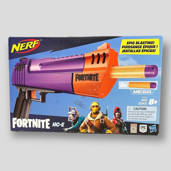 NERF FORTNITE HC-E Mega Dart Blaster Gun With 3 Darts New In Box - Picture 1 of 4